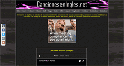 Desktop Screenshot of cancioneseningles.net